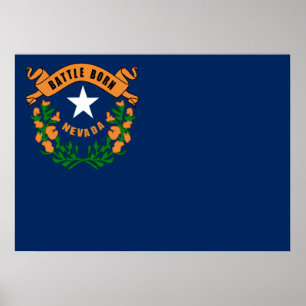 Affiche Drapeau du Nevada