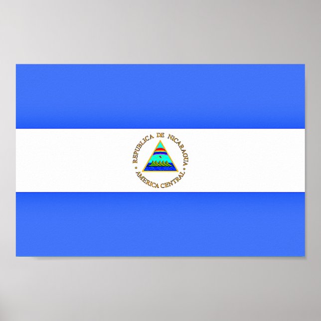 Affiche Drapeau du Nicaragua (Devant)