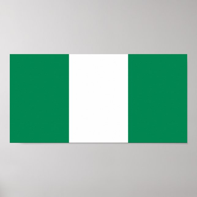 Affiche Drapeau du Nigeria (Devant)