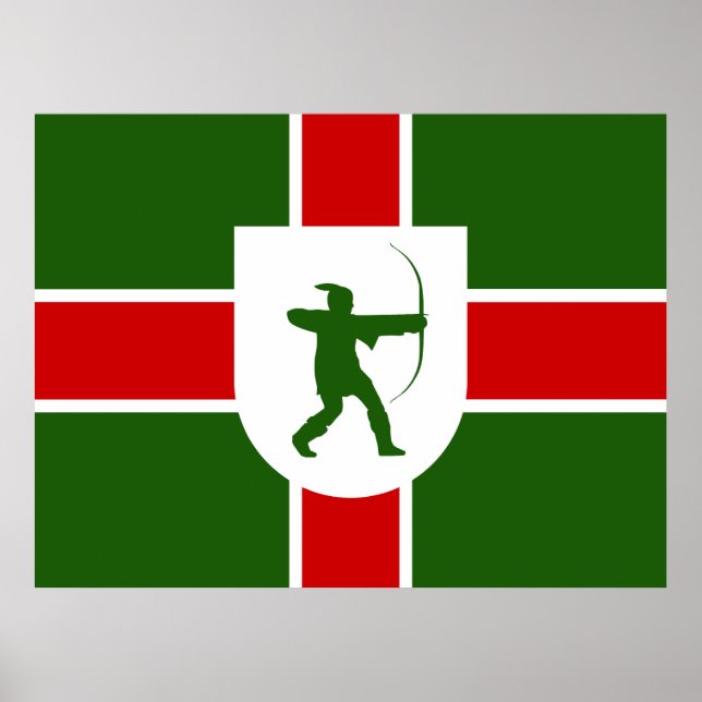 Affiche Drapeau du Nottinghamshire (Devant)