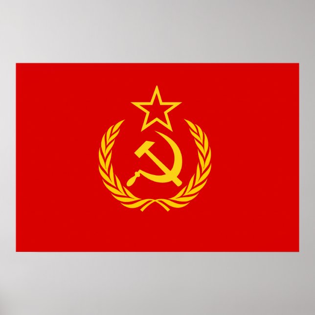 Affiche Drapeau du nouvel Ussr, République démocratique du (Devant)