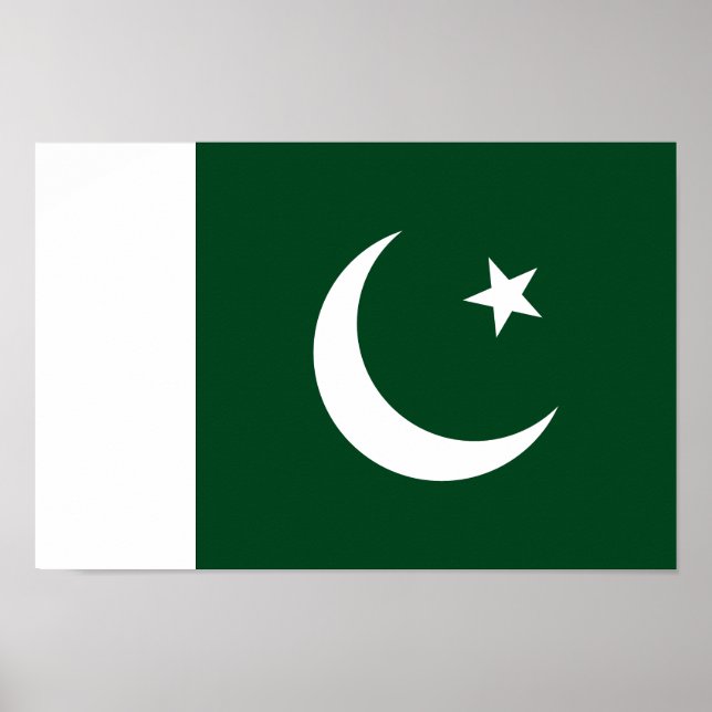 Affiche Drapeau du Pakistan (Devant)
