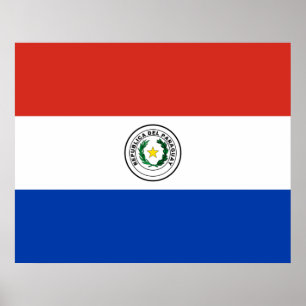 Affiche Drapeau du Paraguay