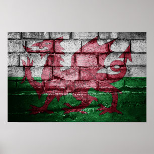 Affiche Drapeau du Pays de Galles