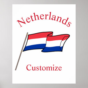Affiche Drapeau du pays des Pays-Bas Thunder_Cove