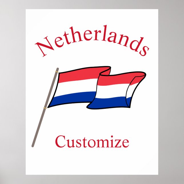 Affiche Drapeau du pays des Pays-Bas Thunder_Cove (Devant)