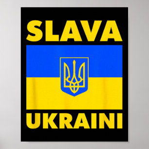Affiche Drapeau du pays Ukraine Fierté Slava Ukraini