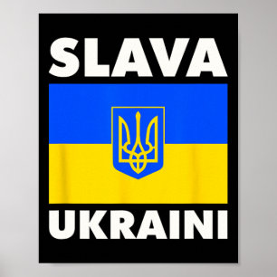Affiche Drapeau du pays Ukraine Fierté Slava Ukraini 2