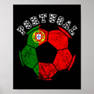 Affiche Drapeau du Portugal Byll Joueur de football portug