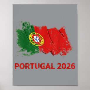 Affiche Drapeau du Portugal Football portugais Monde