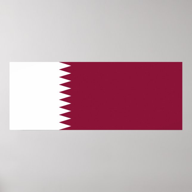 Affiche Drapeau du Qatar (Devant)