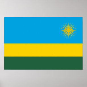 Affiche Drapeau du Rwanda