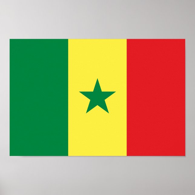 Affiche Drapeau du Sénégal (Devant)