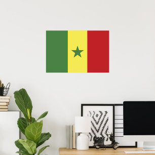 Affiche drapeau du Sénégal