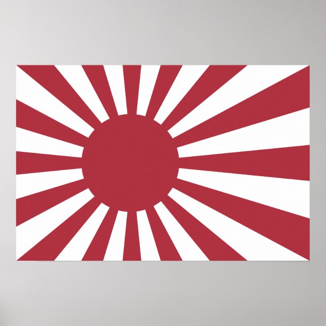 Affiche Drapeau du soleil levant impérial du Japon, Edo à  (Devant)