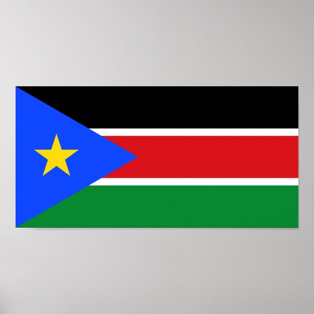 Affiche Drapeau du Soudan du Sud (Devant)