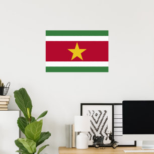 Affiche drapeau du Suriname