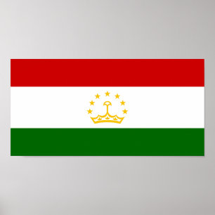 Affiche Drapeau du Tadjikistan