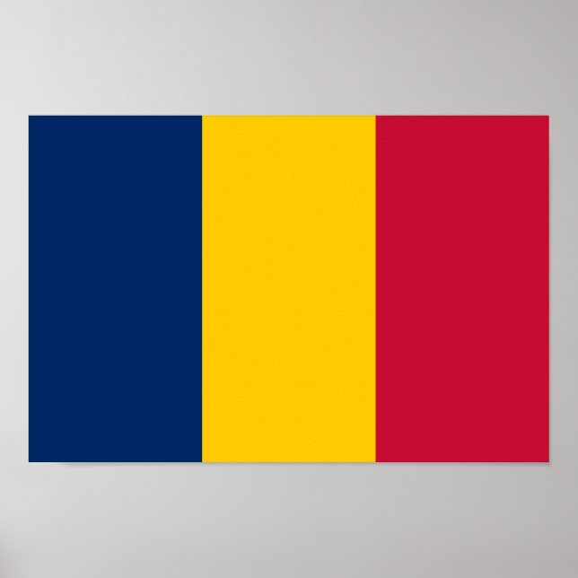 Affiche Drapeau du Tchad (Devant)