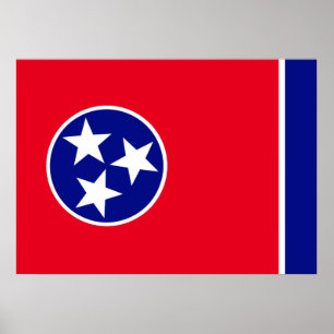 Affiche Drapeau du Tennessee