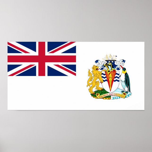 Affiche Drapeau du territoire antarctique britannique (Devant)
