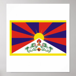 Affiche Drapeau du Tibet