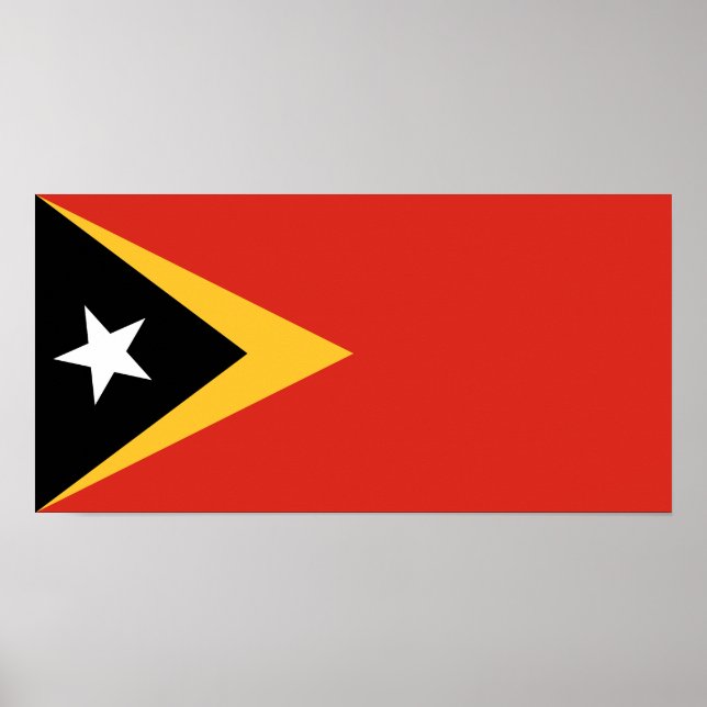 Affiche Drapeau du Timor oriental (Devant)
