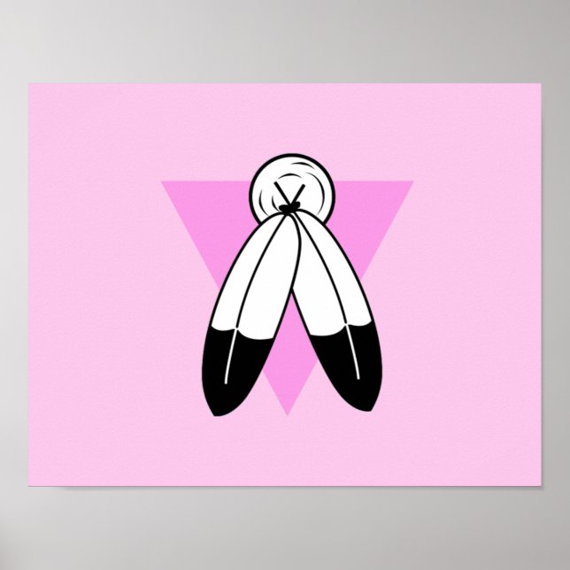 Affiche Drapeau du triangle rose Two-Spirit (Devant)