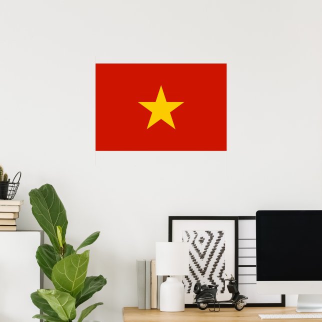 Affiche Drapeau du Vietnam (Bureau à domicile)