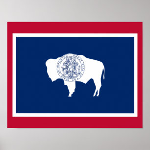 Affiche Drapeau du Wyoming