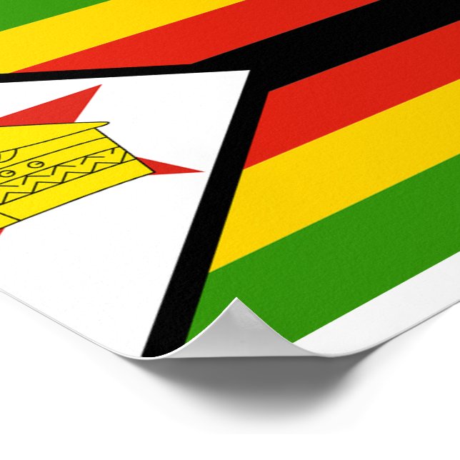 Affiche Drapeau du Zimbabwe (Coin)