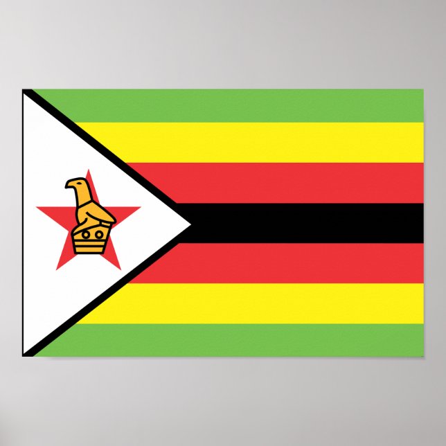 Affiche Drapeau du Zimbabwe (Devant)
