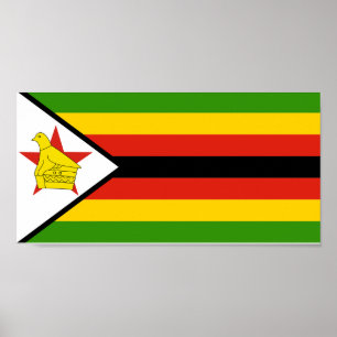 Affiche Drapeau du Zimbabwe