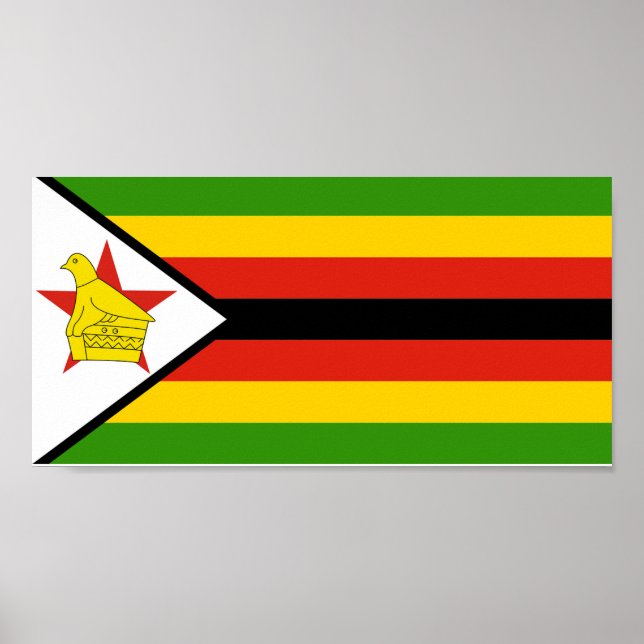 Affiche Drapeau du Zimbabwe (Devant)