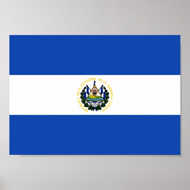 Affiche Drapeau El Salvador (Devant)
