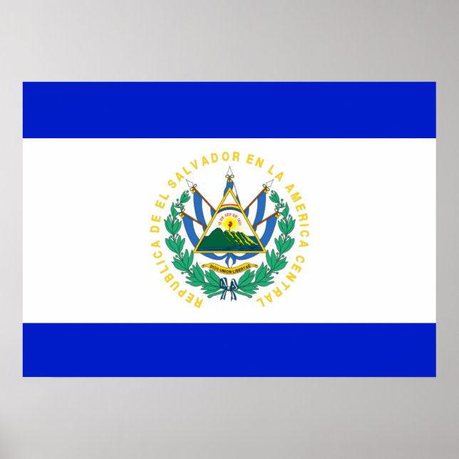 Affiche Drapeau El Salvador (Devant)