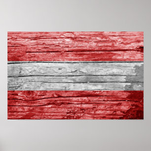Affiche Drapeau en bois