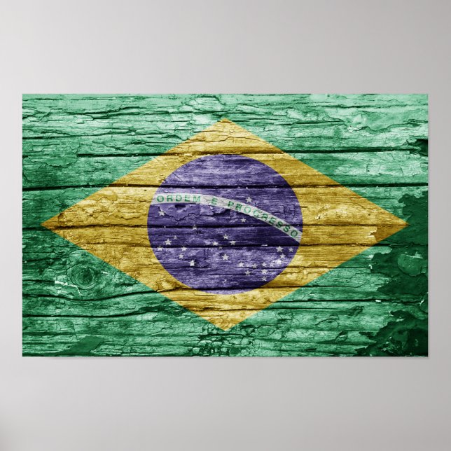 Affiche Drapeau en bois (Devant)