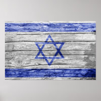 drapeau en bois israélien