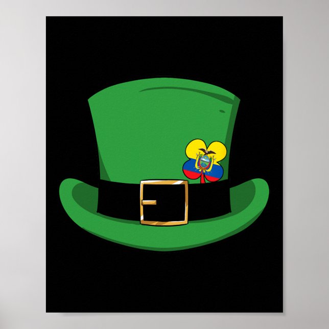 Affiche Drapeau équatorien fier de l'Équateur Saint-Patric (Devant)