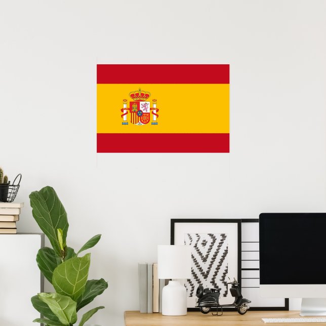 Affiche Drapeau espagnol (Bureau à domicile)