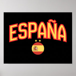Affiche Drapeau espagnol d'Espagne Souvenir 
