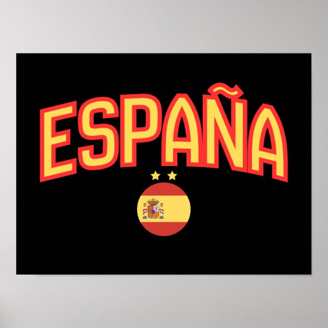 Affiche Drapeau espagnol d'Espagne Souvenir  (Devant)