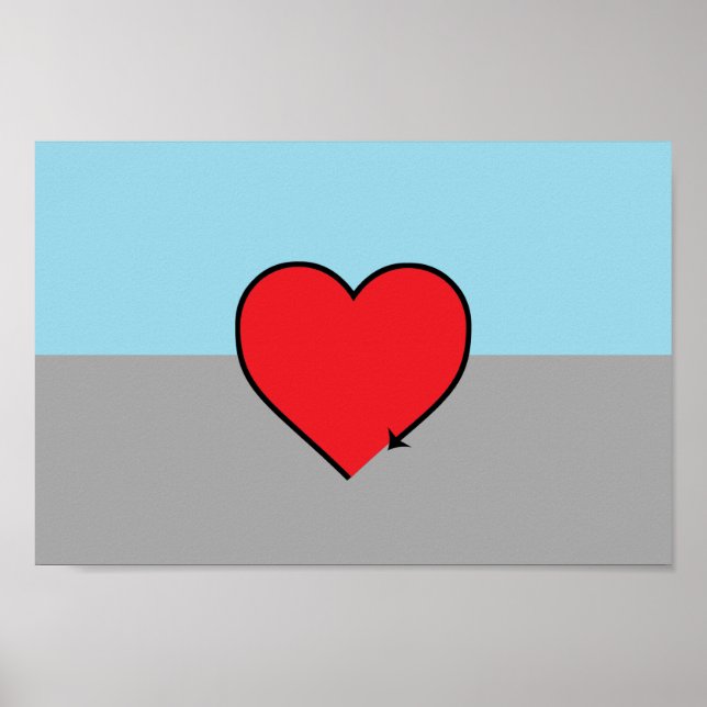 Affiche Drapeau et symbole de la fierté autosexuelle (Devant)