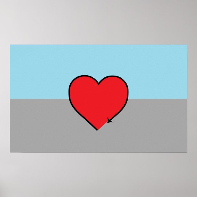 Affiche Drapeau et symbole de la fierté autosexuelle (Devant)