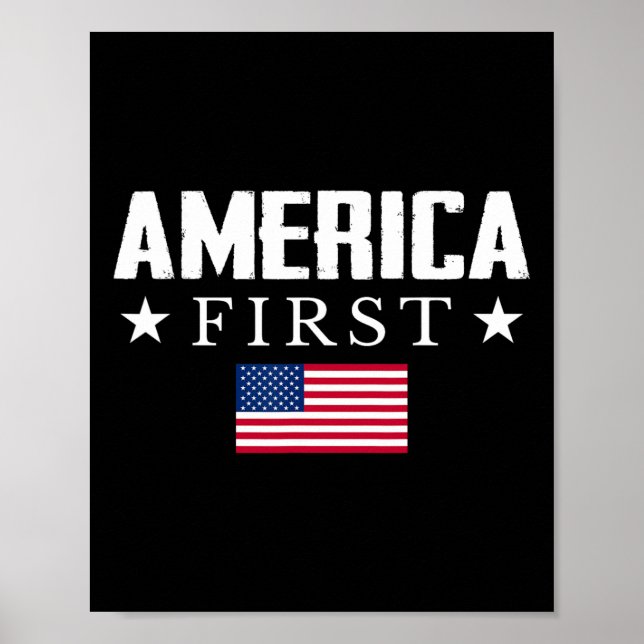 Affiche Drapeau États-Unis d'abord  (Devant)