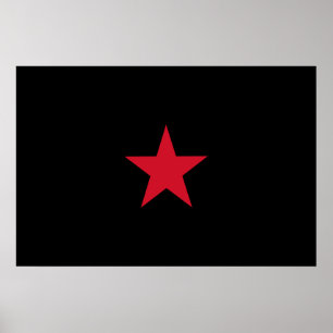 Affiche Drapeau Ezln, Colombie