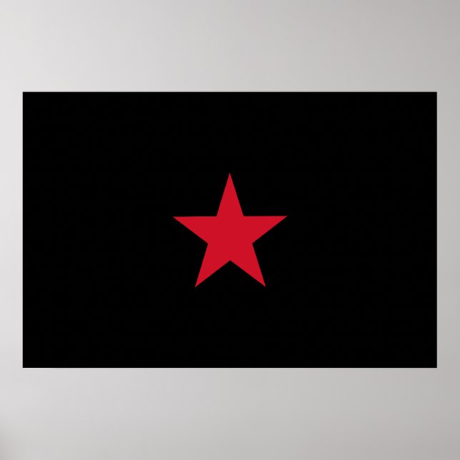 Affiche Drapeau Ezln, Colombie (Devant)