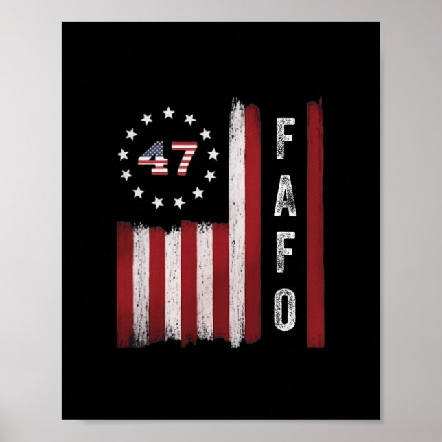 Affiche Drapeau Fafo Trump Drôle  (Devant)