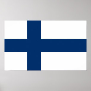 Affiche Drapeau Finlande